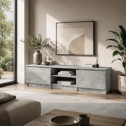 TV Cabinet Concrete Grey 140x40x35.5 Cm Wood-based Material