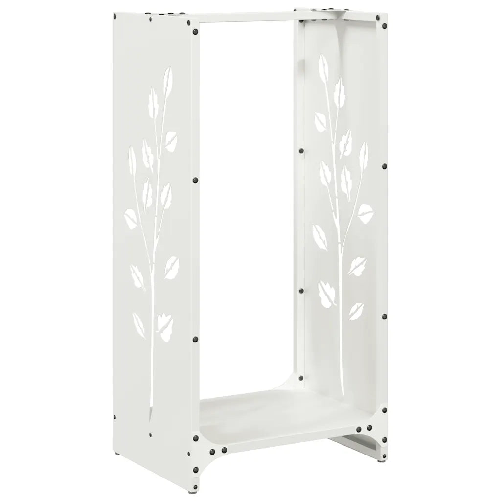 Rastrelliera per Legna da Ardere-Portalegna Bianca 40x30x80 cm 997822