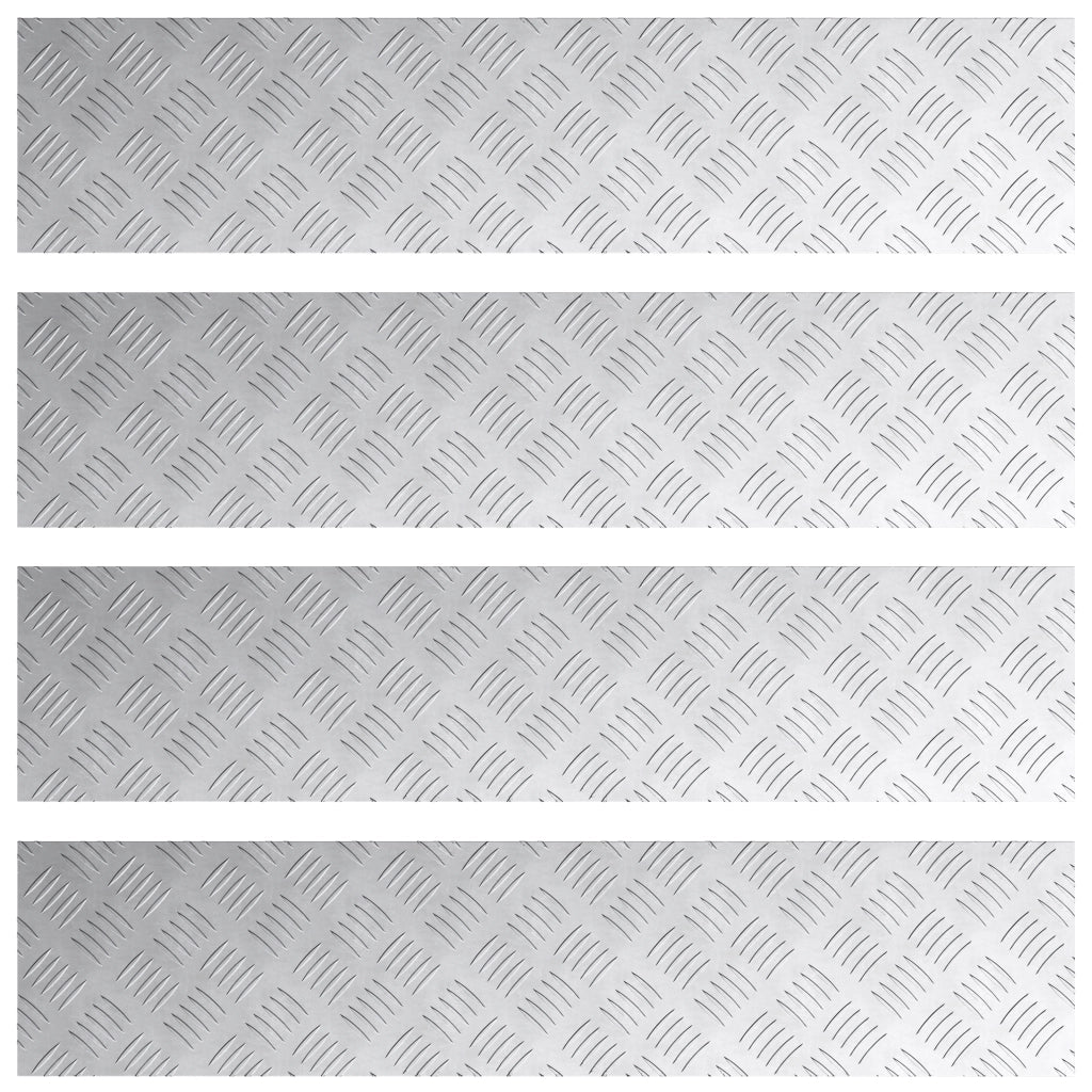 Piastre in Alluminio Antiscivolo 4 pezzi 90x20 cm