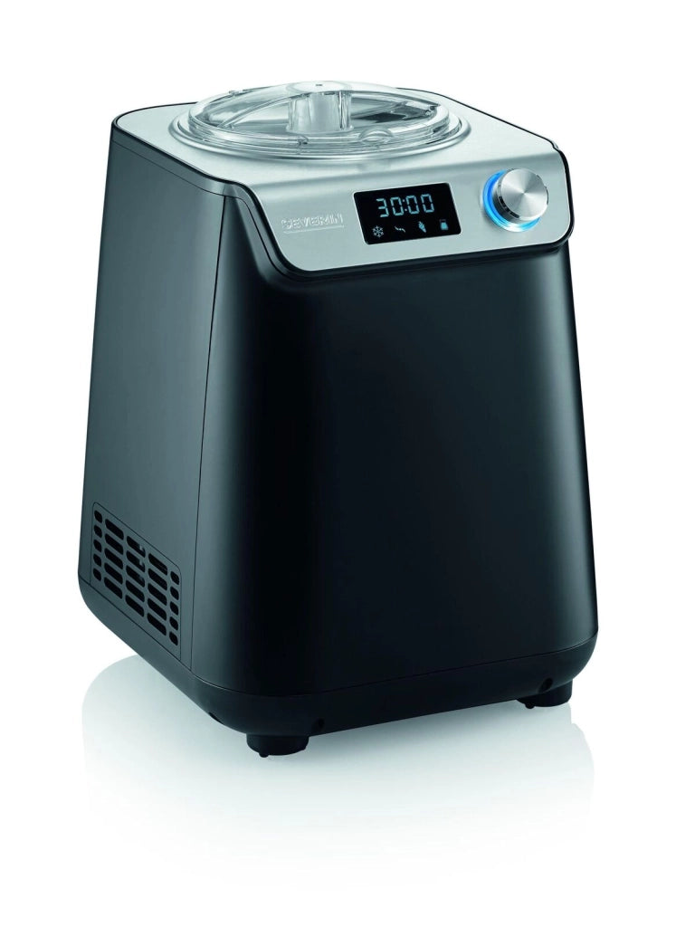 Severin EZ 7407 Gelatiera Compressore 2in1 1,2 L 135 W con Display LED Timer Digitale e Funzione Keep-Cool colore Nero Acciaio Inox