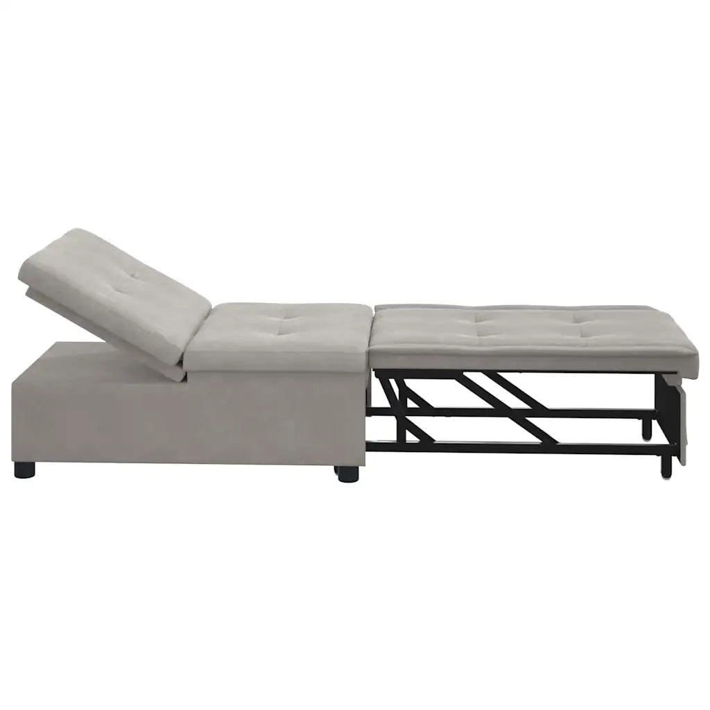 Divano Letto Estraibile Grigio chiaro 194 x 67 x 82 cm 42008608