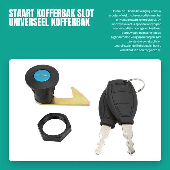 Slot per bagagliaio universale - Protezione per i tuoi oggetti - Formato compatto - Adatto per scooter - Ideale per elettriciclette - Codice prodotto: 123456 - Modello: SC-001 - Dimensioni: 20x10x5 cm - Materiale: Acciaio inossidabile
