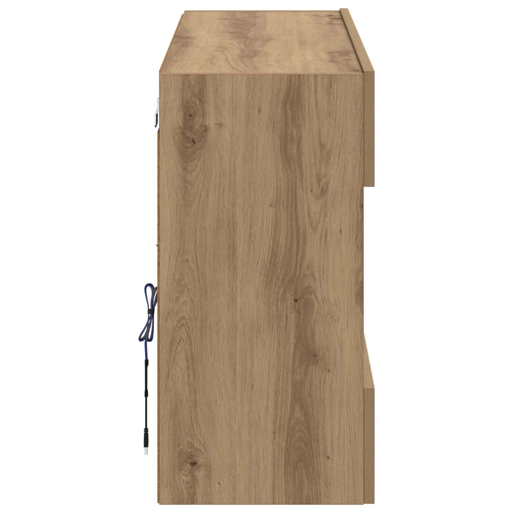 Mobile TV da parete Rovere artigianale 98,5 x 30 x 60,5 cm 8000986