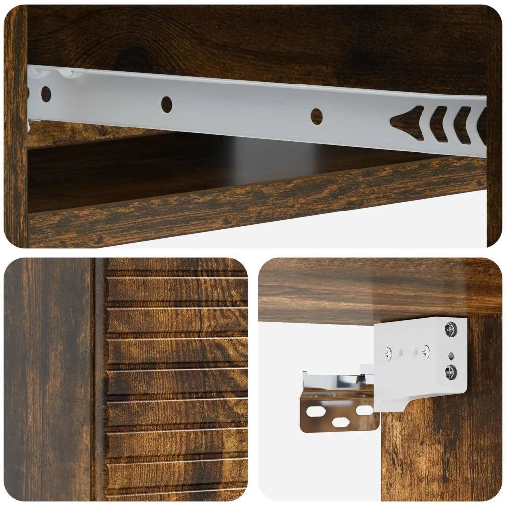 Tavolino da Parete Laterale Rovere Fumo 59 x 34,5 x 17 cm 898660