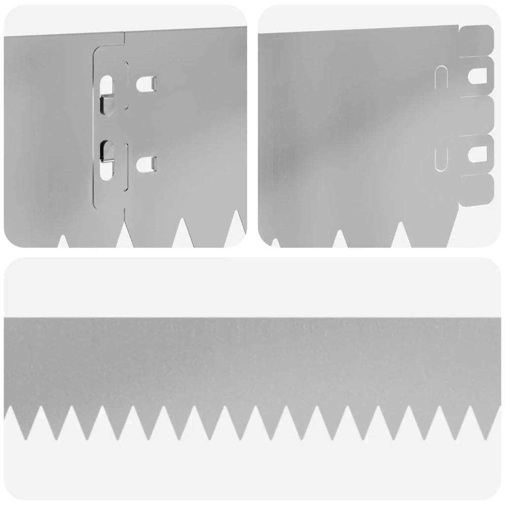 Bordura per Prato 30 pcs 103 x 10 cm Acciaio Argento 8008442
