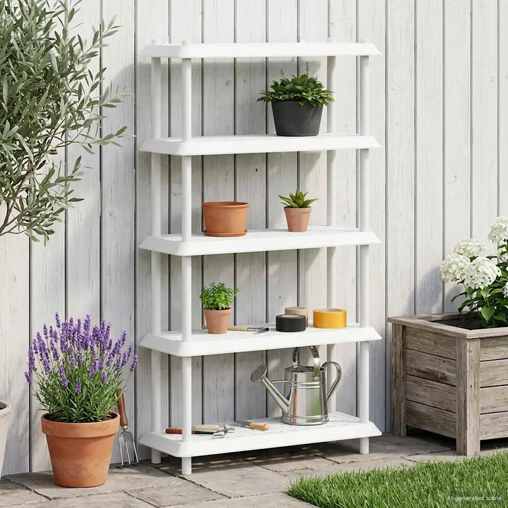 Unità di scaffalatura 5 livelli 100 x 40 x 177 cm PP Bianco 8011754