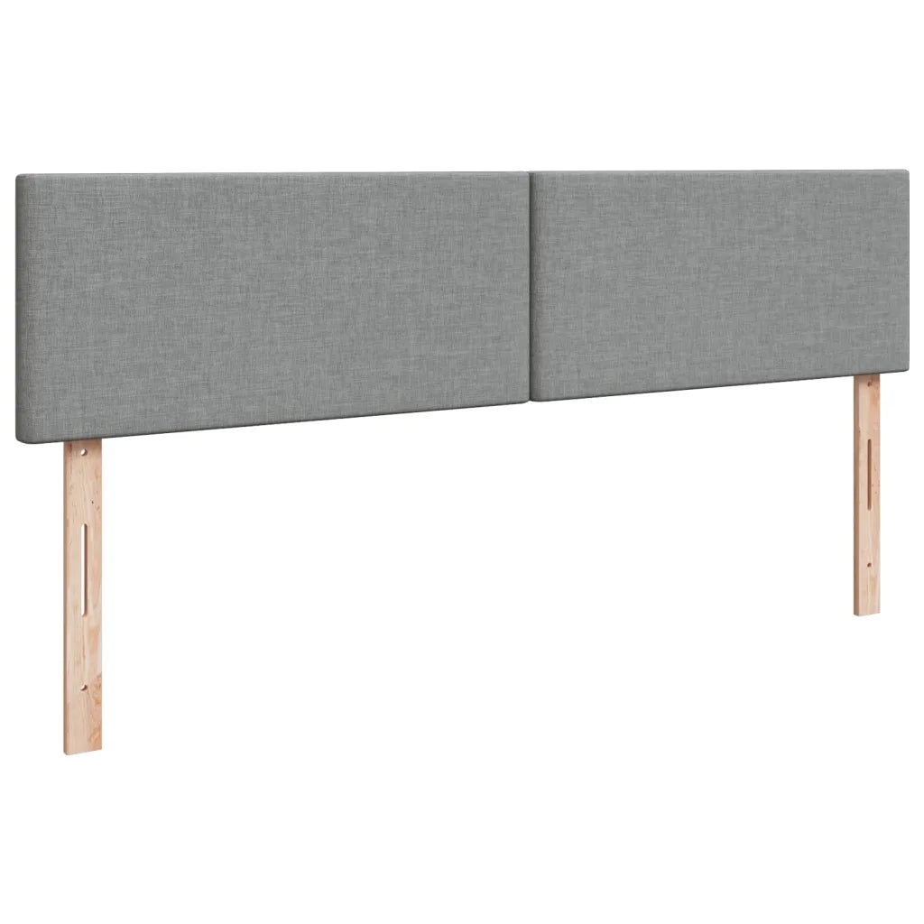 Giroletto a Molle con Materasso Grigio Chiaro180x200 cm Tessuto