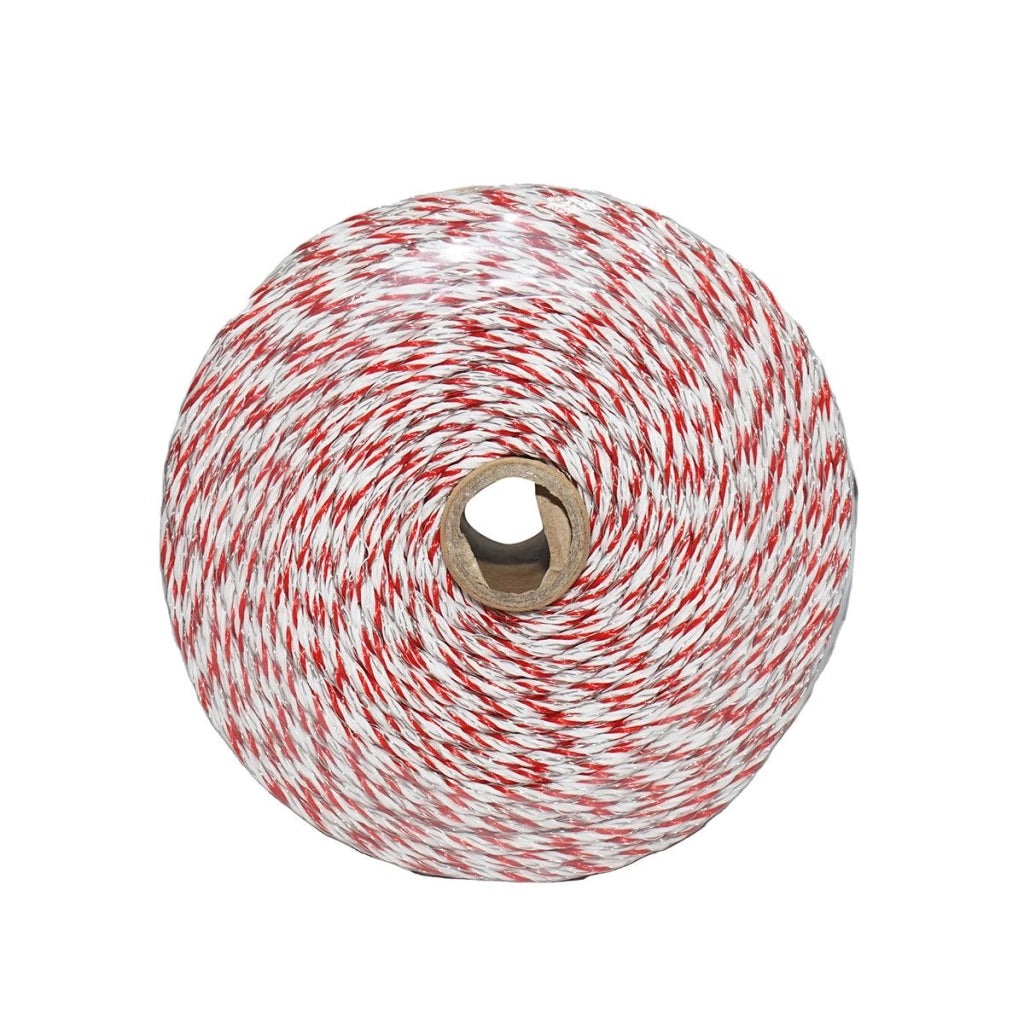 Filo per Recinto Elettrico, Lunghezza 500 mt, Ø3mm. 4x0.3mm. SS, 0.5 Ohm/m, colore Bianco/Rosso, Recinzioni Elettriche Baisan