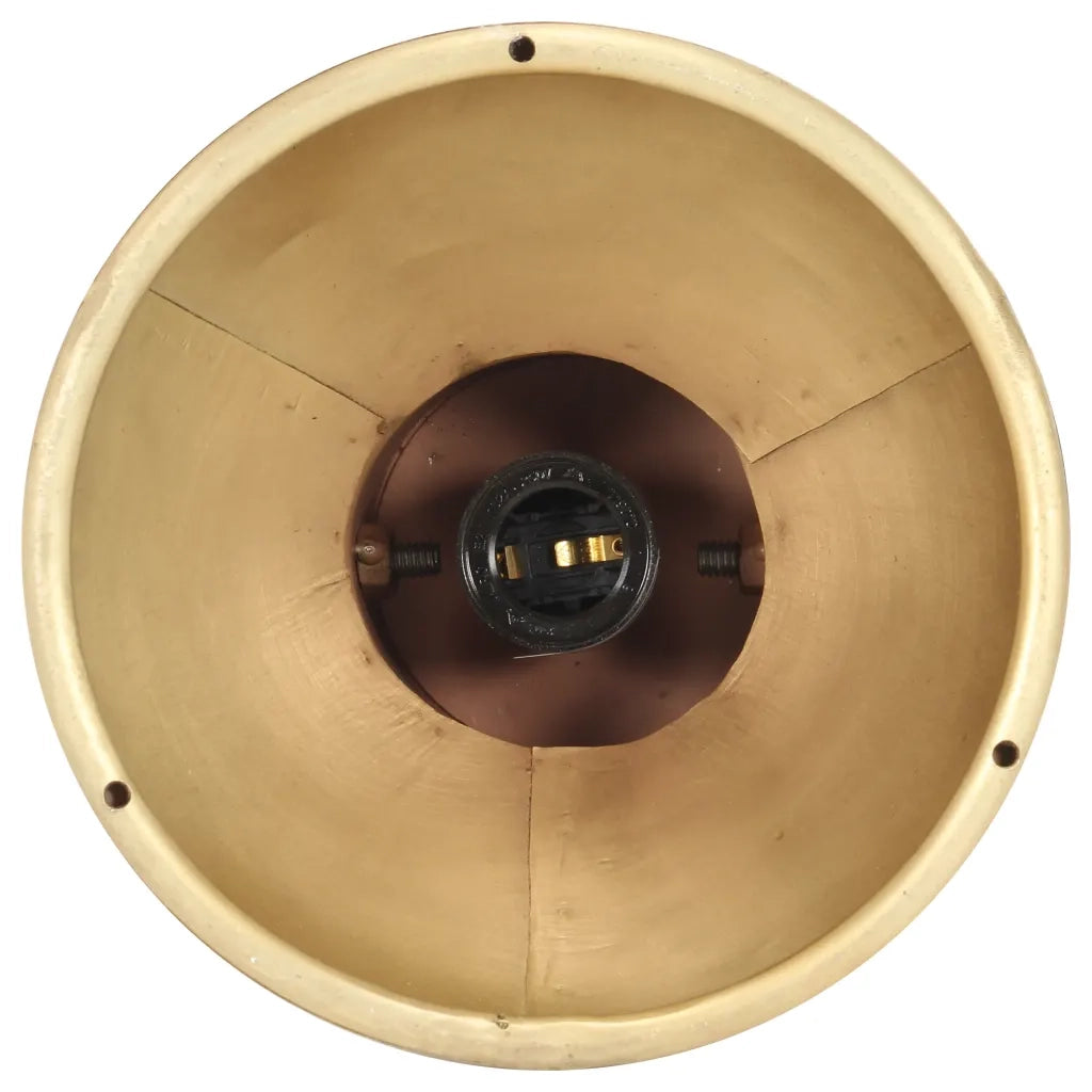 Lampada a Sospensione Industriale Ottone E27 Legno di Mango CFW1060217