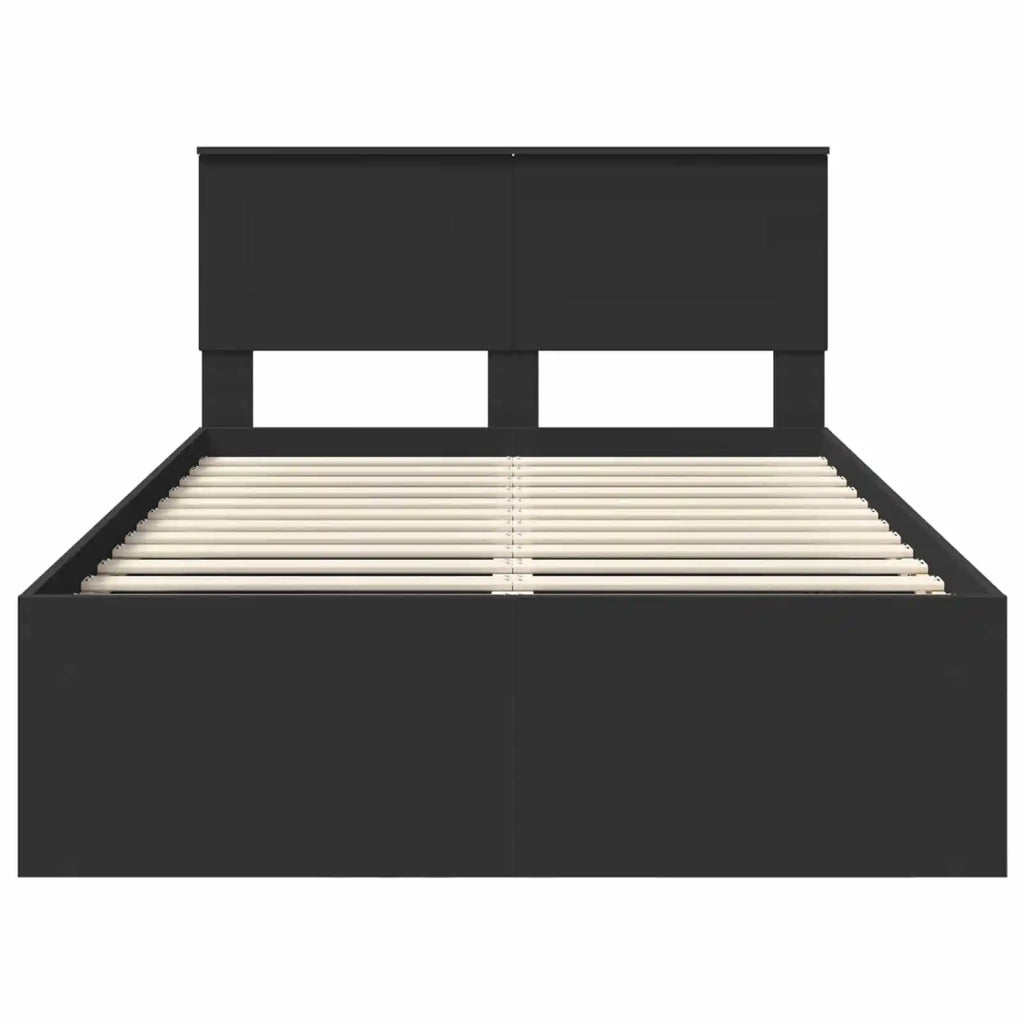 Struttura del letto Nero 120 x 200 cm Legno multistrato