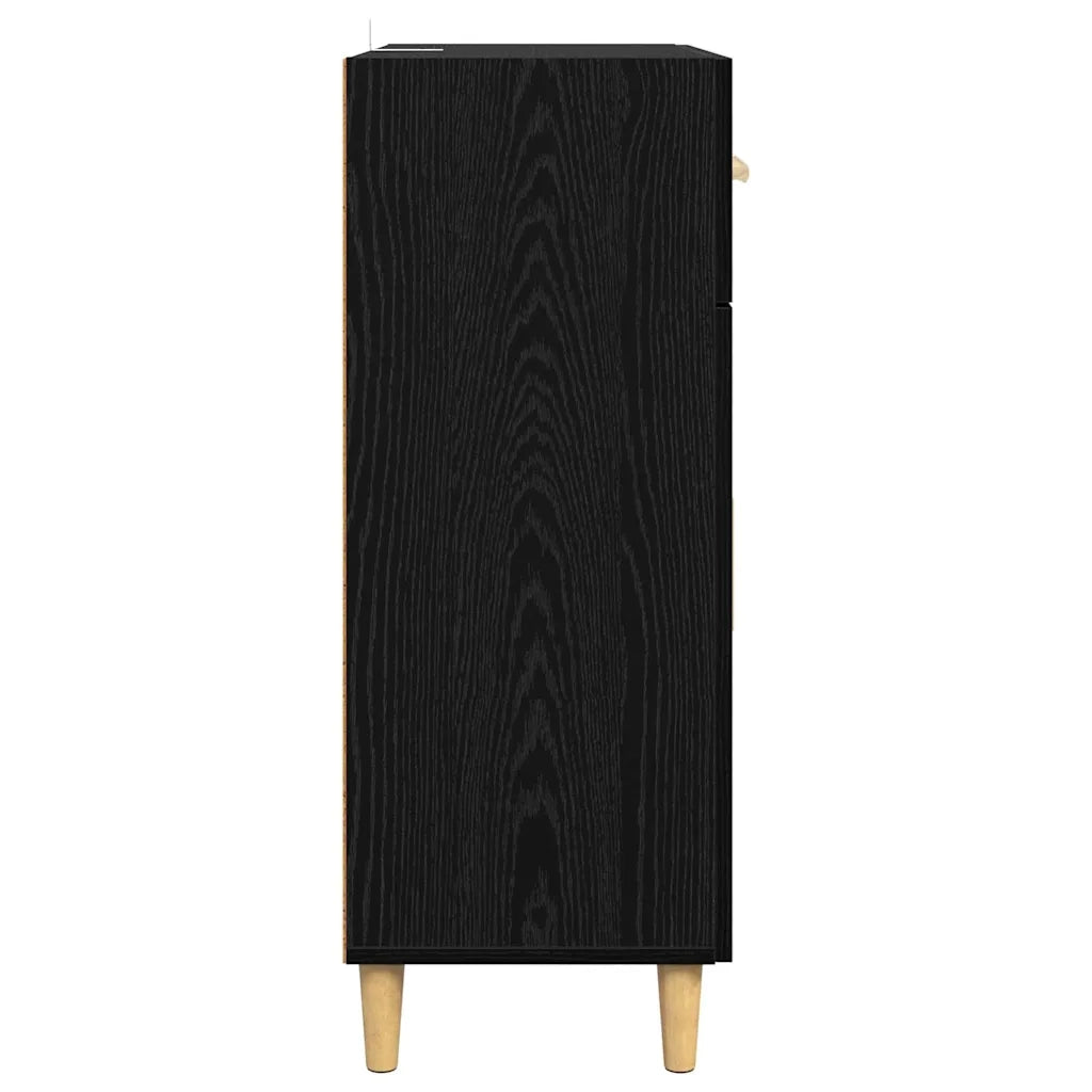Credenza-Buffet-Armadio da cucina Rovere nero 34 x 69.5 x 89 cm Legno multistrato