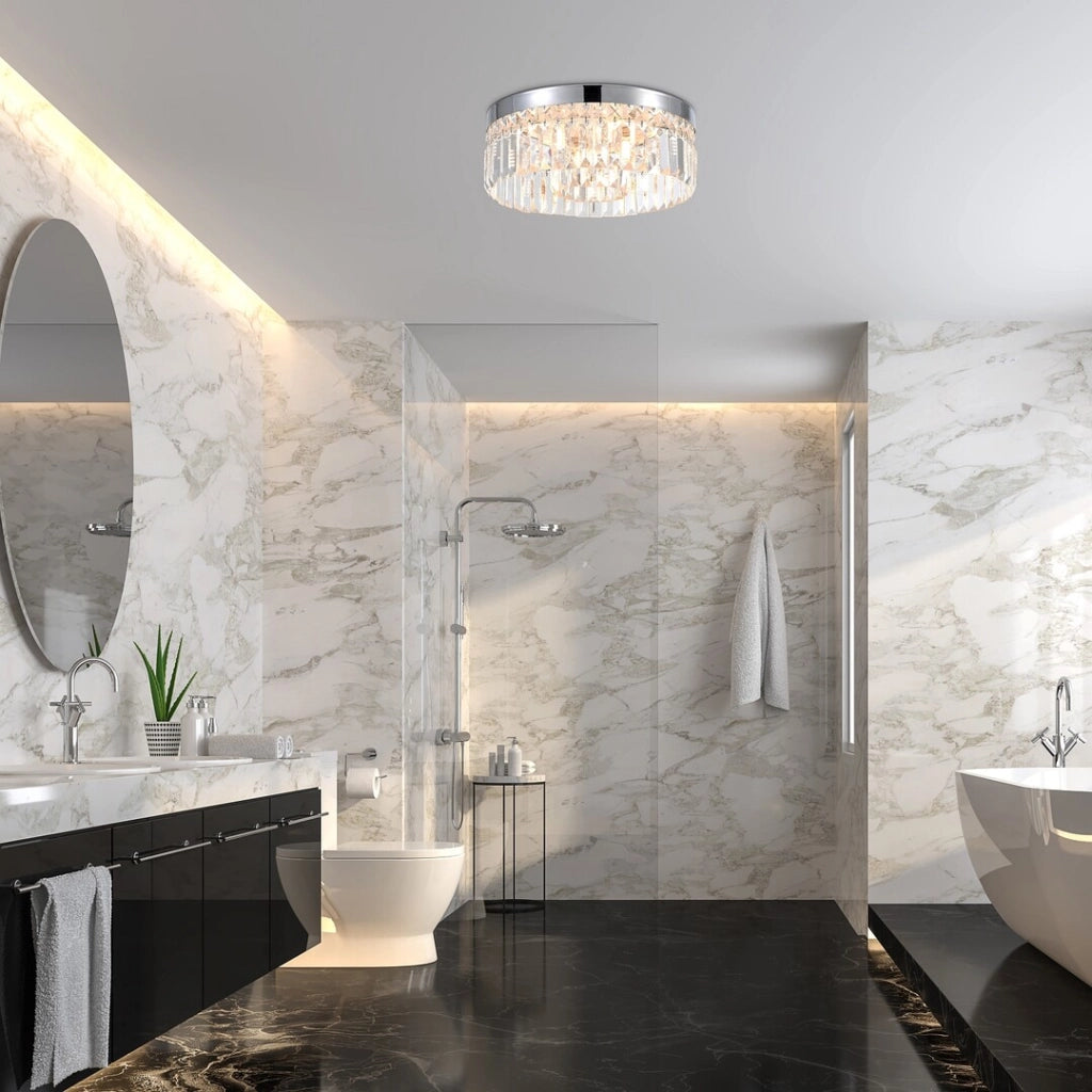 Plafoniera bagno Sybil vetro Ø35 6xG9 IP44 Rabalux