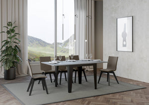 Tavolo Allungabile 90-180x90x80-78 cm Flame Libra Cemento