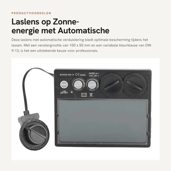 Lenti Solari con Energia Autonoma e Oscuramento Automatico 100 x 50 mm