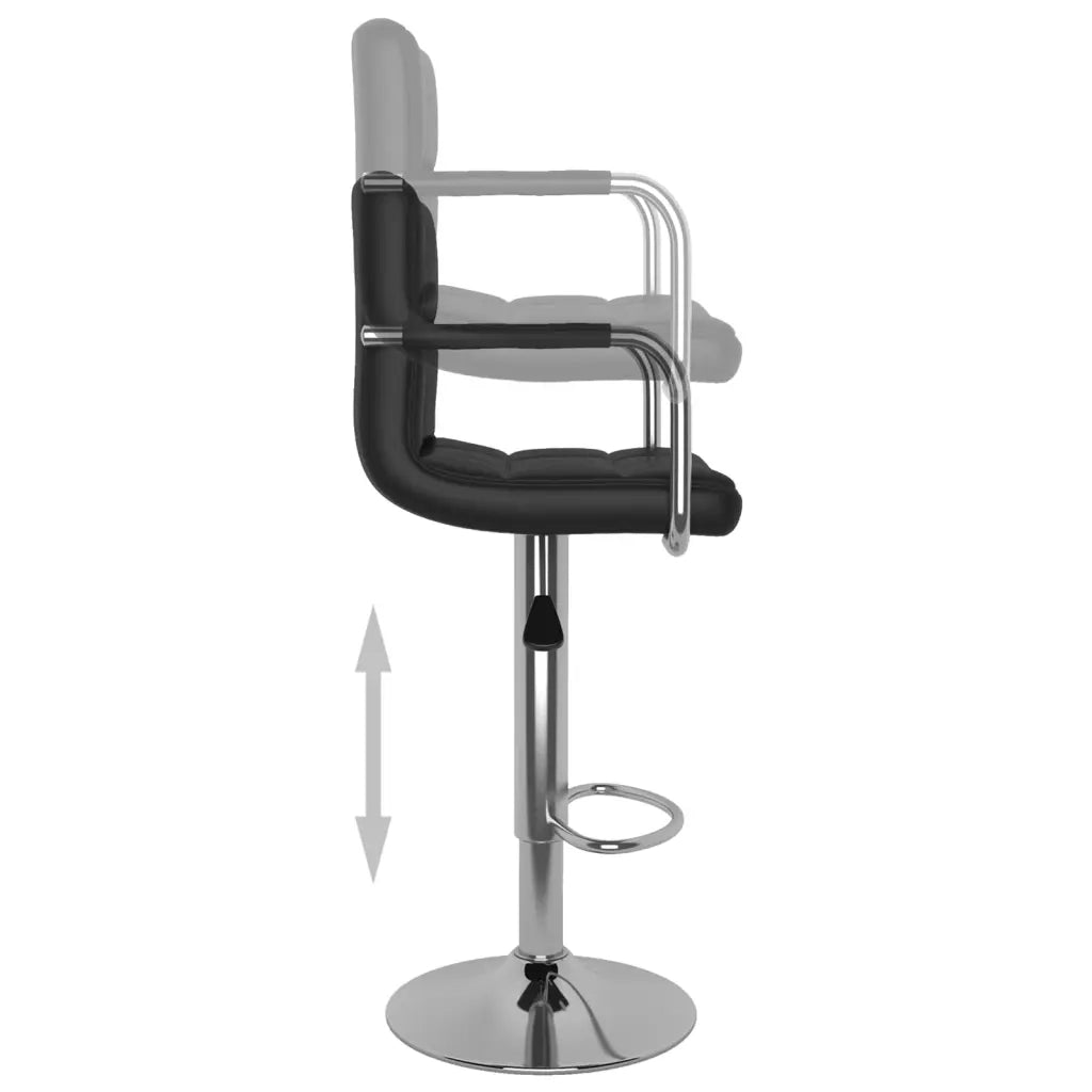 Sgabelli da Bar 2 pz Neri in Similpelle  cod mxl 58304