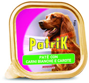 Patè per Cani ''Patrik'' Gusto Carni Bianche e Carote Gr. 150 22 Pezzi