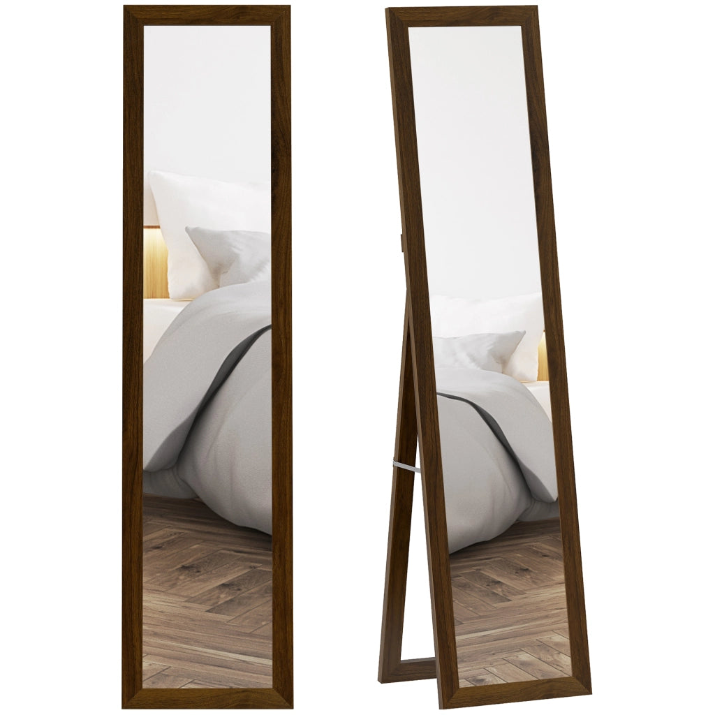 Specchio a Pieno Corpo 157x37 cm ¨C zephmum ¨C MDF Legno di Noce