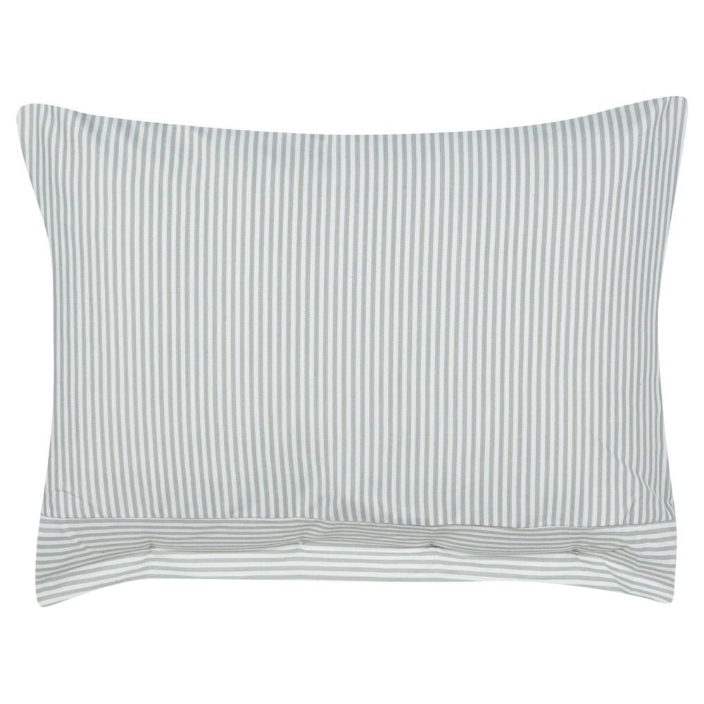 Set di 2 cuscini verde e bianco a righe quadrato con Bottoni 40 x 60 cm stile moderno