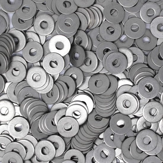 25 pezzi di grandi anelli di chiusura DIN 9021 / ISO 7093 in acciaio inossidabile A2 V2A (anello di chiusura M8, 25 pezzi)