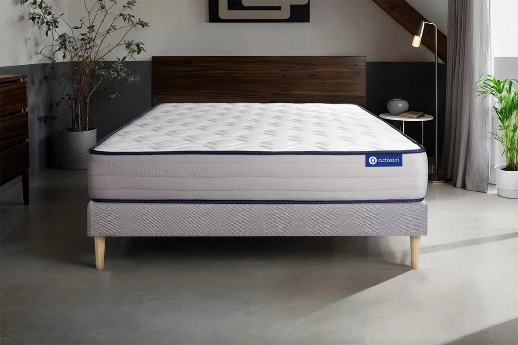 Kit rete e materasso matrimoniale Actilatex form 200x200cm - Spessore : 22cm - Lattice e memory foam - rigido