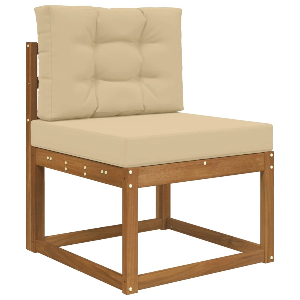 Cuscino per divano da esterno 2 pcs Beige Poliestere