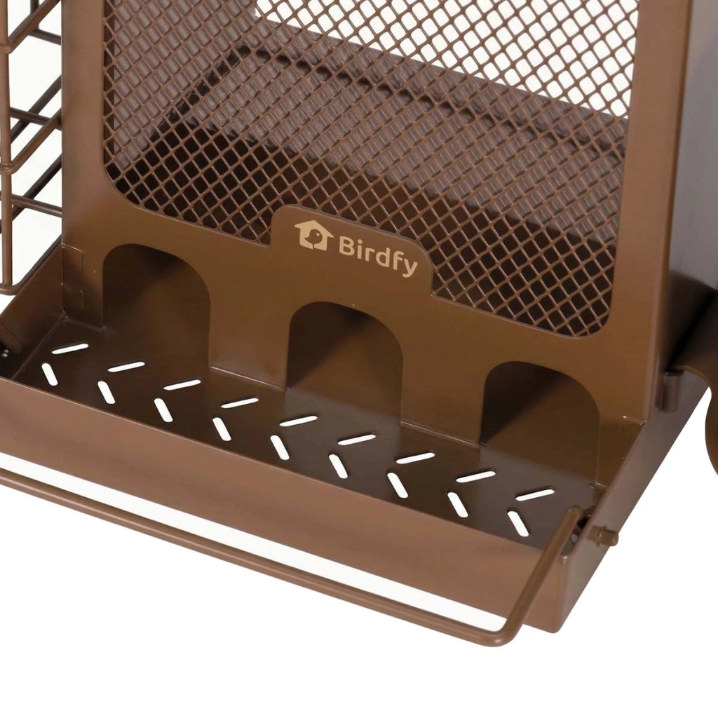 Mangiatoia Connessa per Uccelli con Telecamera AI e Modulo Solare IP66 Bronzo Birdfy
