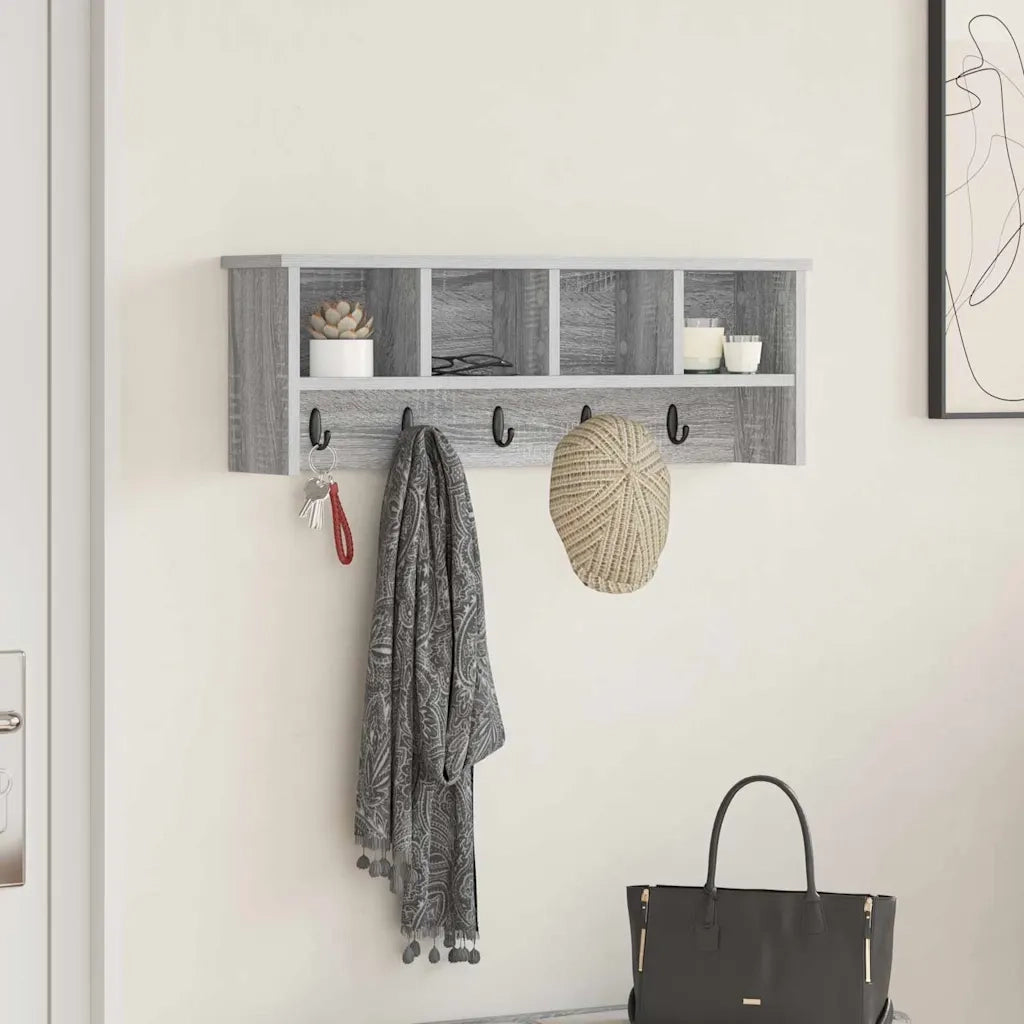 Appendiabiti a muro Grigio Sonoma 75 x 16 x 26 cm 874320