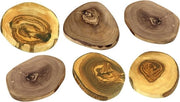 6 sostegni in legno - decorazione - decorazione da tavola - decorazione per cabina - Rustico - legno di olivo - accessori da cucina - idea regalo - compleanno - madre - padre - Natale - donne