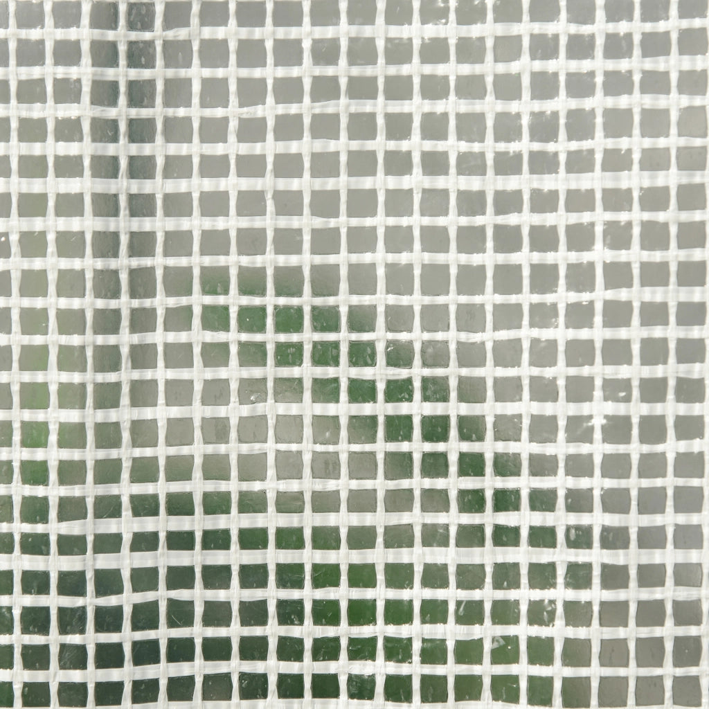 Serra Addossata a 3 Livelli 200x100x215 cm con Porte e Finestre Avvolgibili in PE e Acciaio Verde e Bianco
