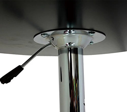 Tavolo alto in MDF e acciaio cromato regolabile in altezza nero 19_0000376