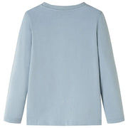 Maglietta da Bambino a Maniche Lunghe Azzurra 116