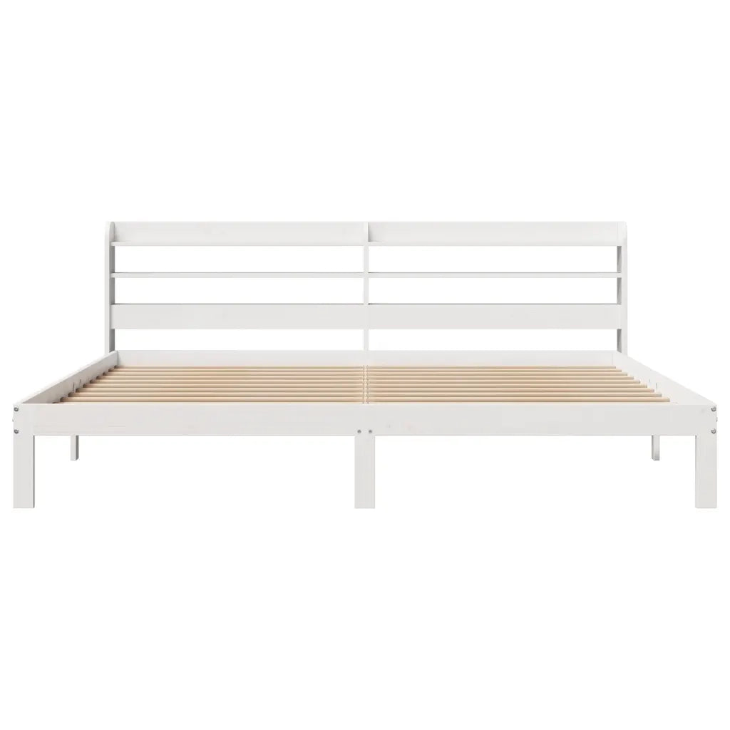 Giroletto con Testiera senza Materasso Bianco 200x200 cm 3306797