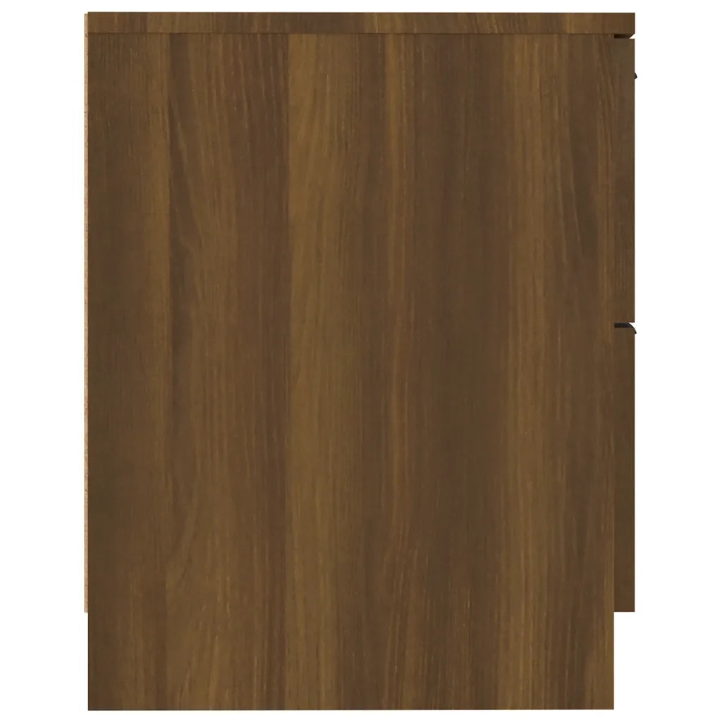 Comodini 2 pz Rovere Marrone in Legno Multistrato cod mxl 30647