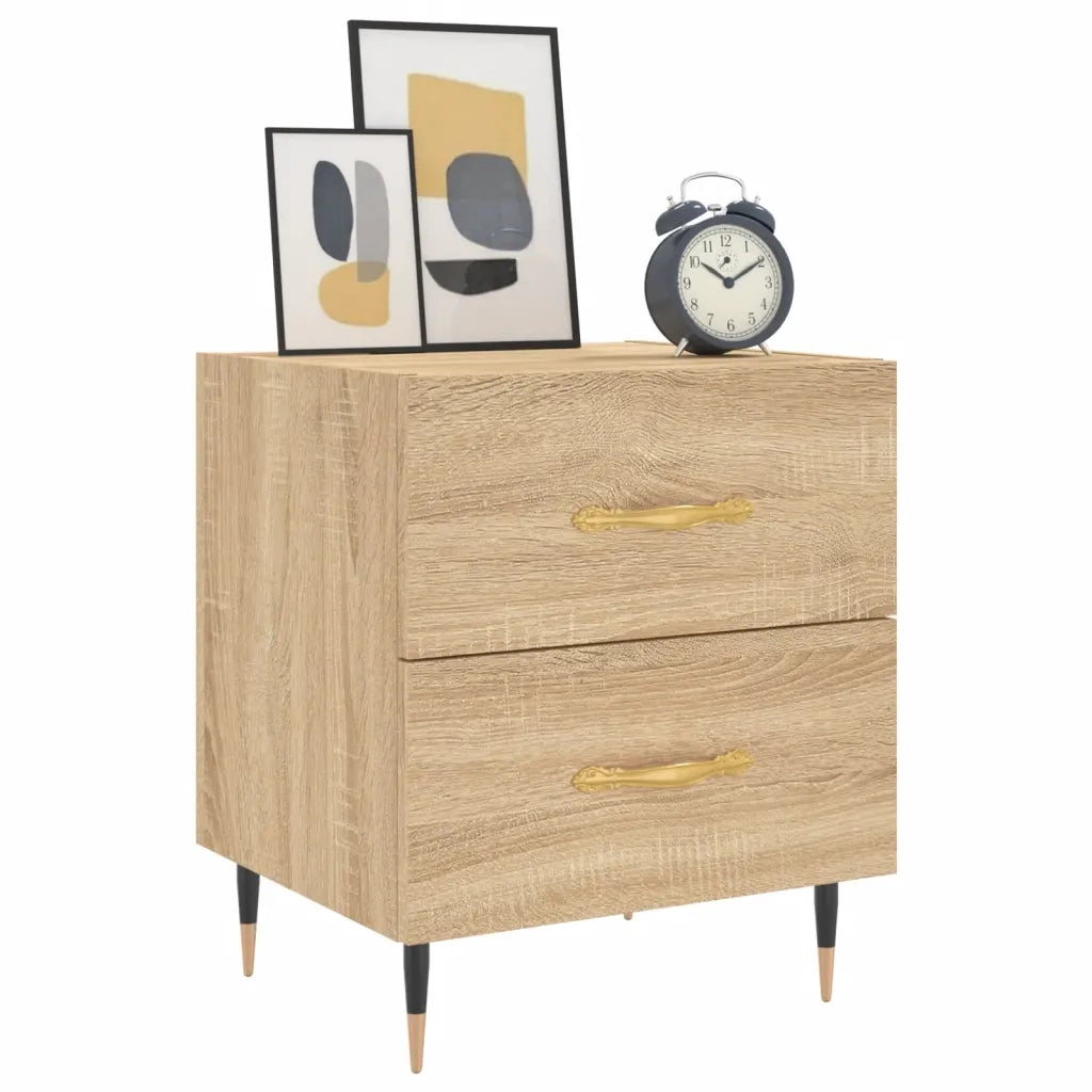 Comodini 2 pz Rovere Sonoma 40x35x47,5 cm in Legno Multistrato 827267