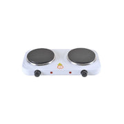 Trade Shop - Doppia Piastra 2 Piastre Fornello Elettrico Viaggio Ufficio Campeggio 2000 Watt -