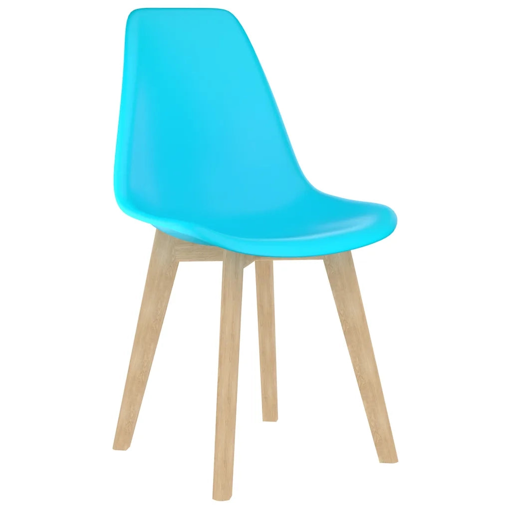 Sedie da Pranzo 6 pz Blu in Plastica 289127