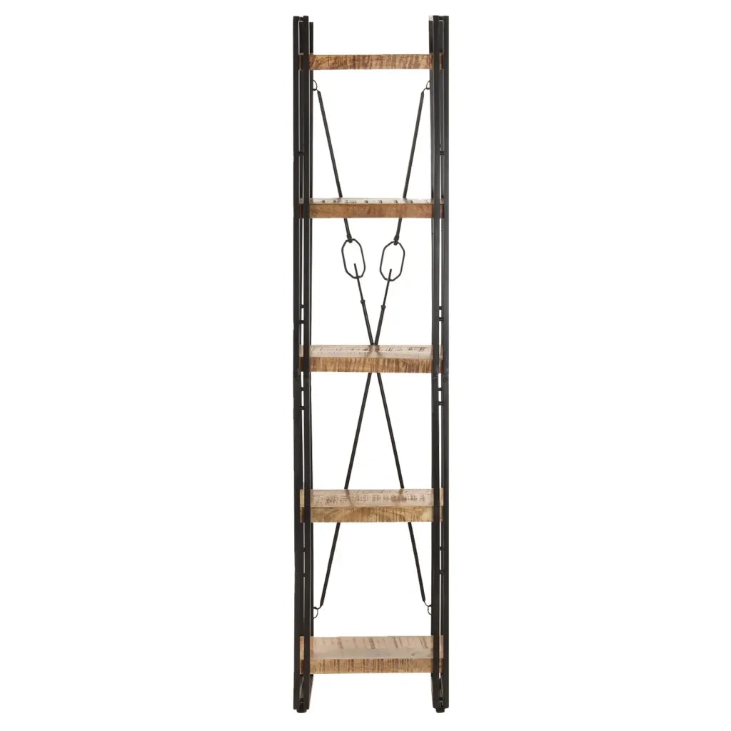 Libreria a 5 Ripiani 40x30x180 cm in Legno Massello di Mango cod mxl 33754