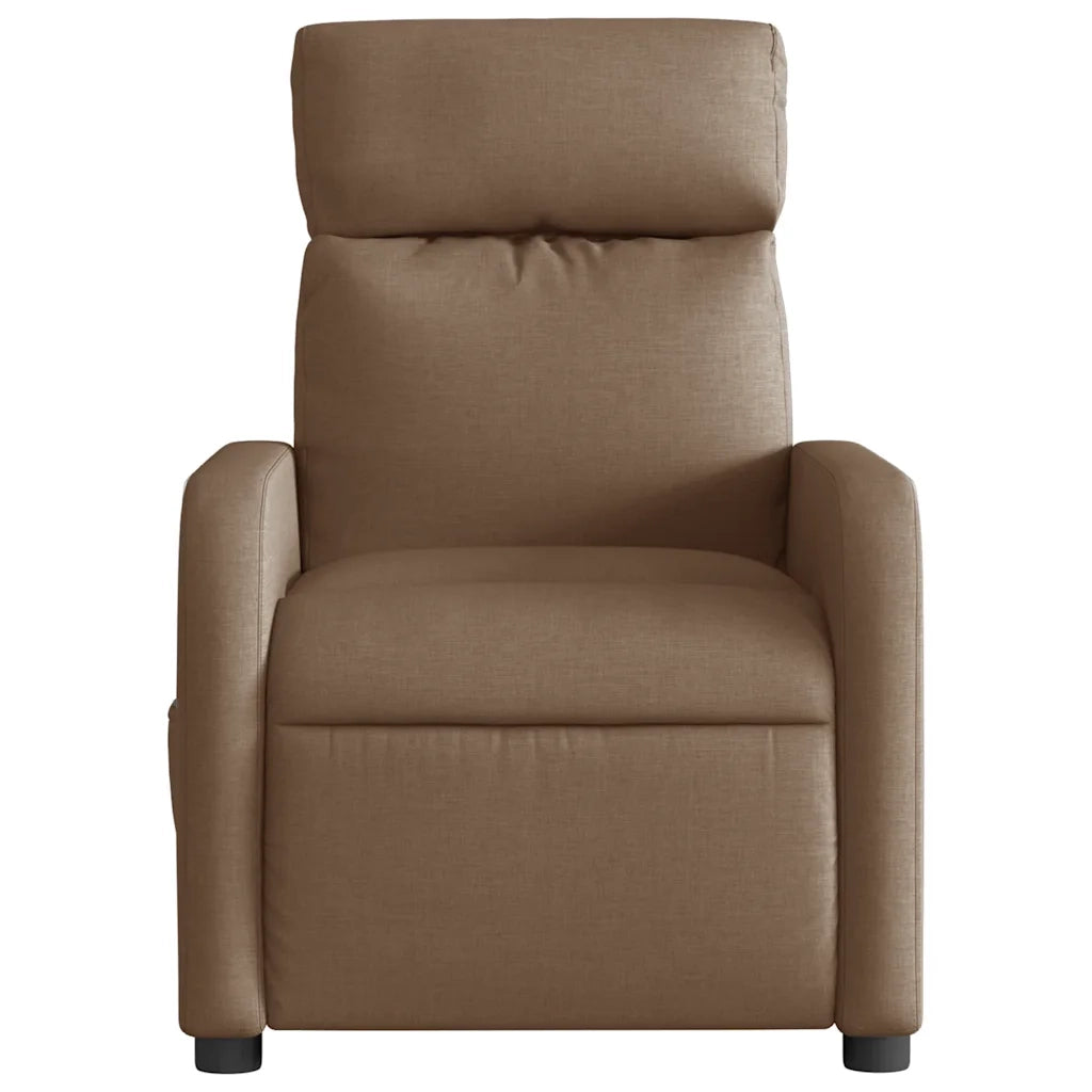 Poltrona Elettrica Reclinabile Marrone in Tessuto 3206685