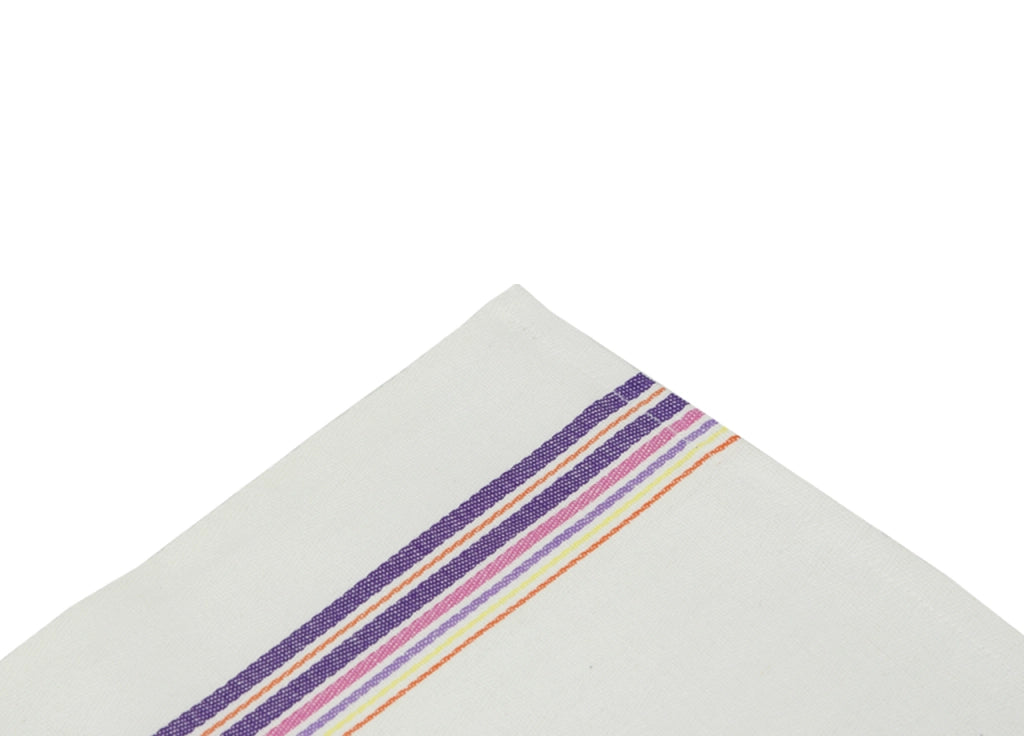 Set 6 Strofinaccio Asciugamano Cucina In Cotone Tinto Filo Modello Rinfranto