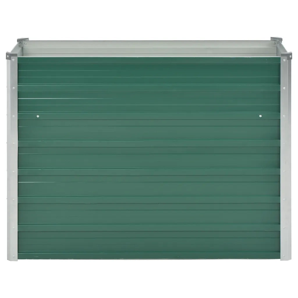 Letto Rialzato Giardino in Acciaio Zincato 100x40x77 cm Verde 44853