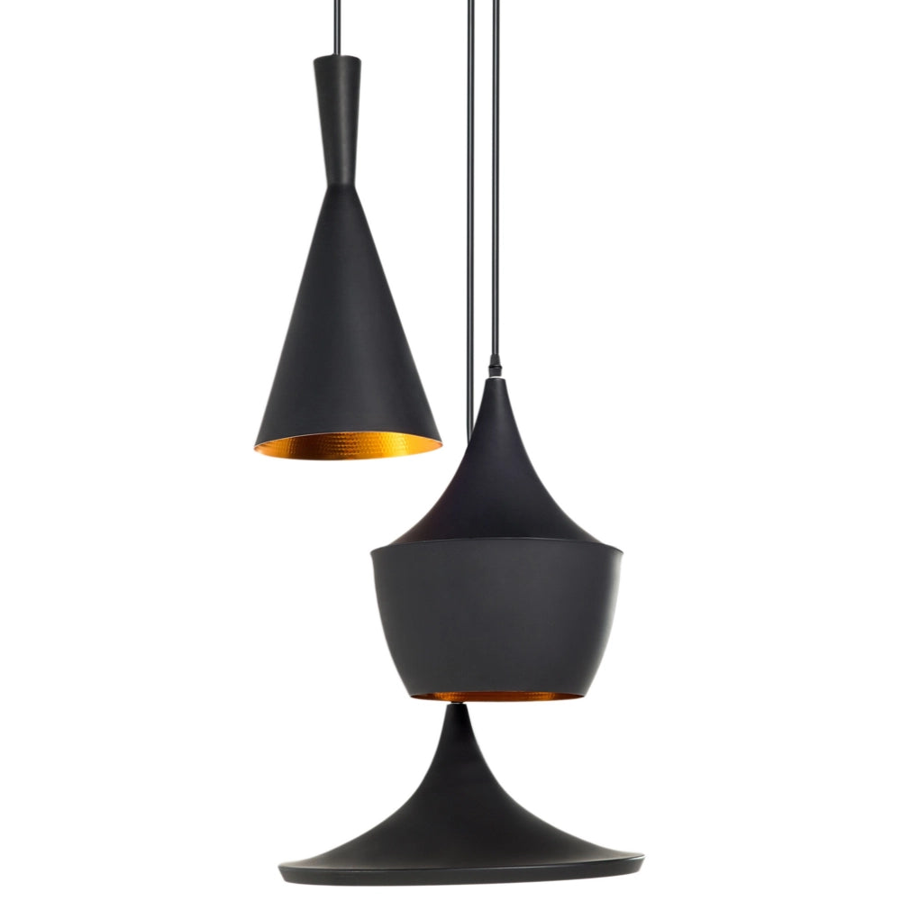 Lampadario da Cucina moderna a sospensione a soffitto a 3 luci Nero