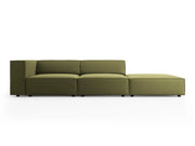 Cosmopolitan Design - Divano destro "Arendal" 4 posti in velluto verde chiaro 