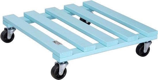 Carrello per Piante Aqua Splash 38 x 38 x 9,5 cm I Rotolino per Fiori per Esterno + Interno I Carrello in Legno Solido FSC  - Capacità di Carico 120 kg Prodotto in UE - 20042301