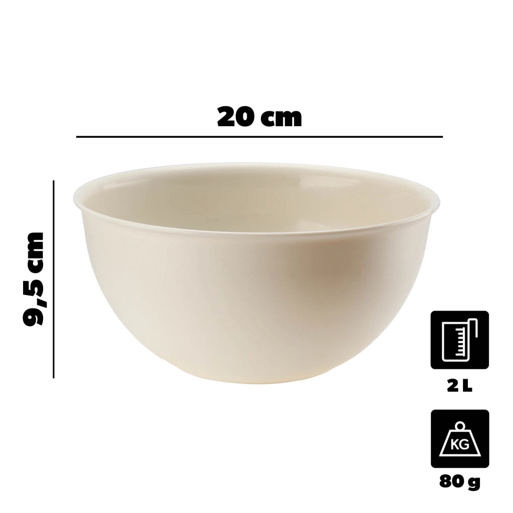 Ciotola da cucina in plastica KADAX 2L, ciotola per macedonia piccola universale 20cm