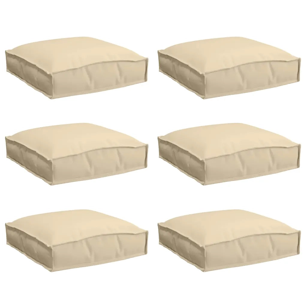 Cuscino 6 pcs Beige 40 x 40 x 8 cm Tessuto Oxford 42001601