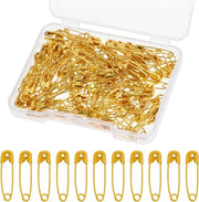 Spille per sicurezza 130 pezzi piccoli dorati - spille per sicurezza metalliche mini per cucire gioielli e accessori - set da 19 cm.