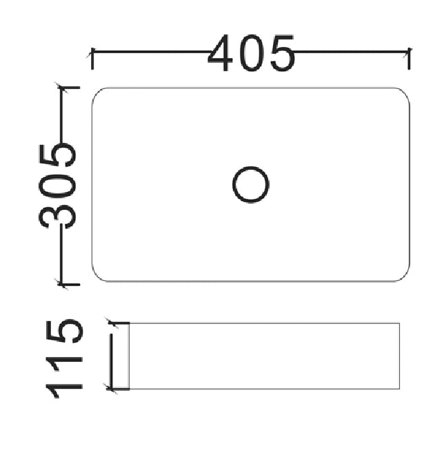 Lavabo appoggio 30x40 cm LA49 Bianco