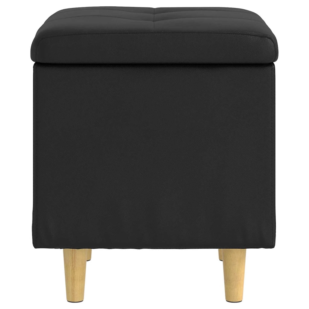 Pouf contenitore Nero 40 x 40 x 45 cm Pelle sintetica 876816