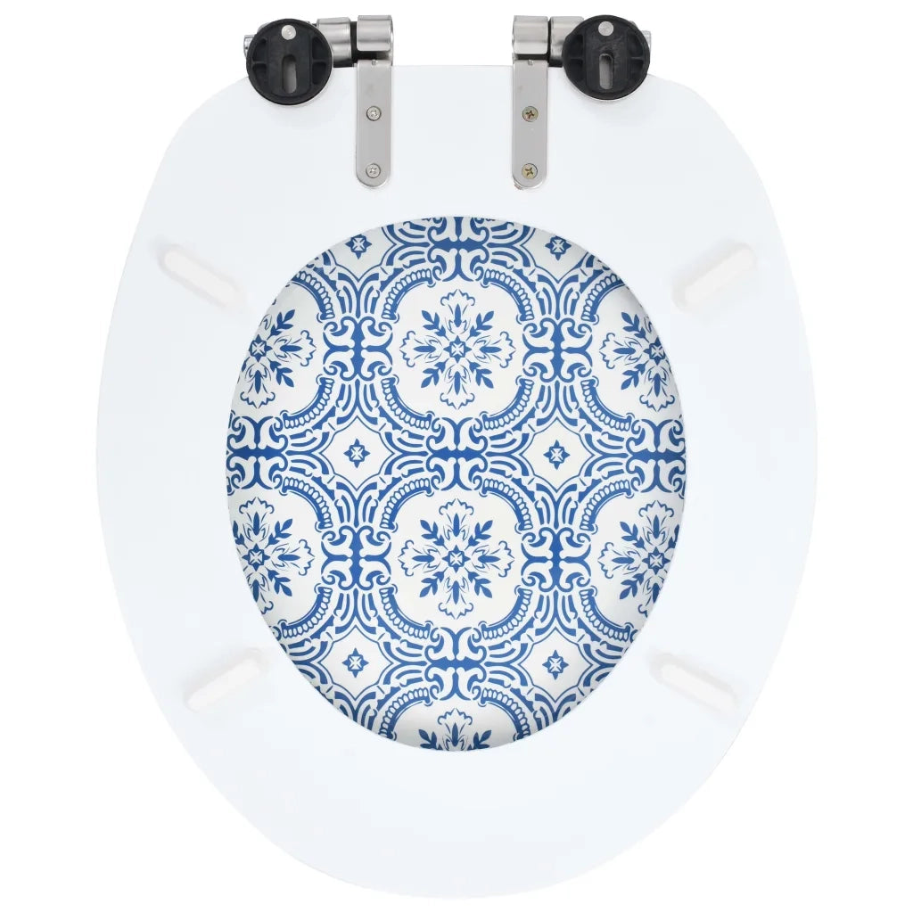 Tavoletta WC Coperchio Chiusura Morbida MDF Design Porcellana 143934