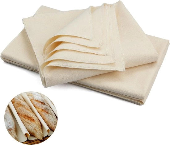 Bakdoek per Lino per Pane e Impasto - 2 pezzi 150x60cm - Ideale per Fermentazione e Cottura del Pane, dell'Impasto e dello Strudel